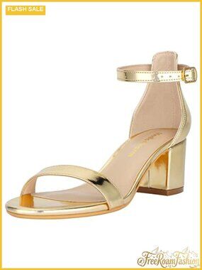 Women's Strappy Chunky Block Low Heeled Sandals 2 Inch Open Toe